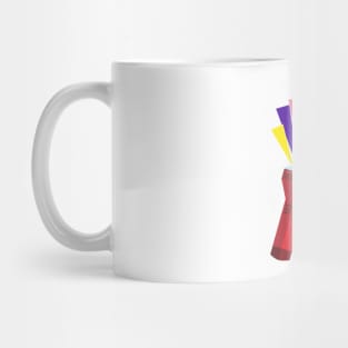flashlight with rays in Pride colors Mug